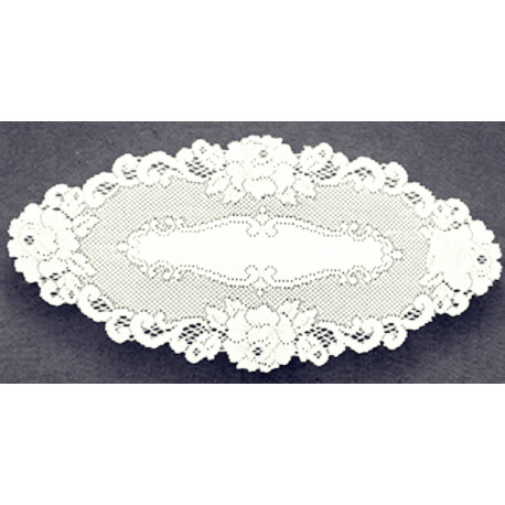 Doilies Vintage Rose 12x24 White Set Of (2) Heritage Lace