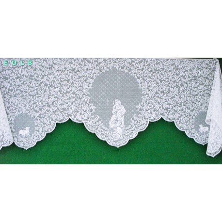 Mantel Scarf O Holy Night 20x90 White Heritage Lace