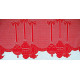 Mantel Scarf Ornaments 19x88 Red Oxford House