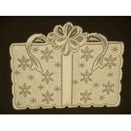 Placemats Gift Of Snow 14x18 Cream/Gold Lame Set Of (6) Oxford House